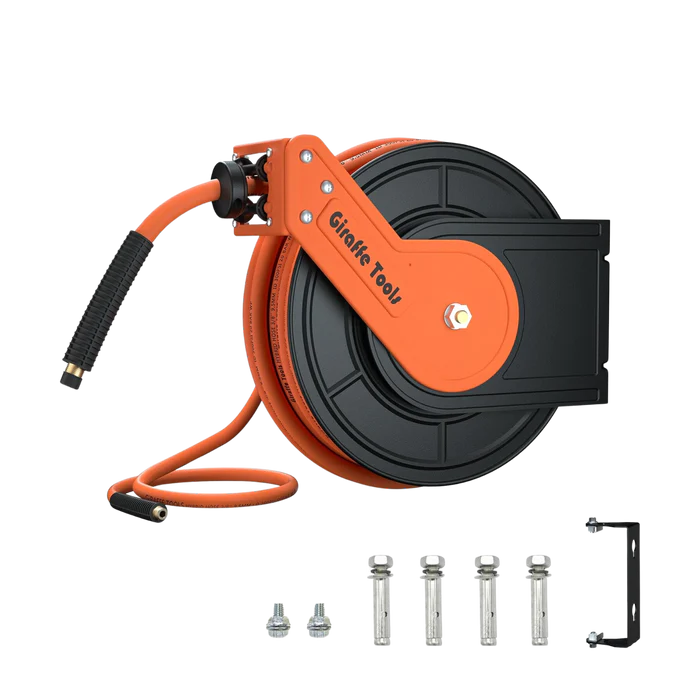 Retractable Air Hose Reel-Alloy Steel Reel-3/8in-50ft