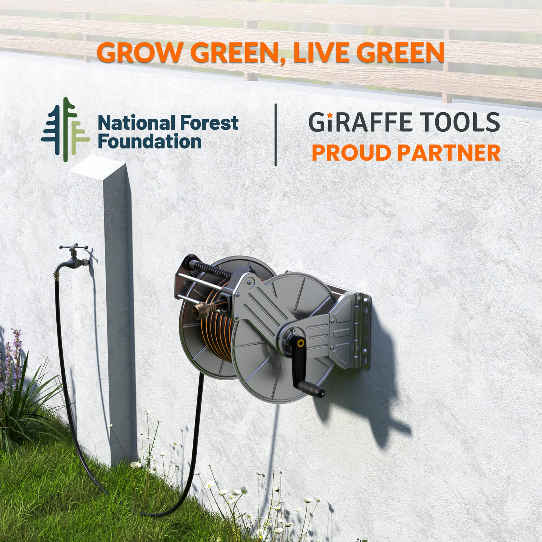 Wall Mounted Hose Reel-Stainless Steel