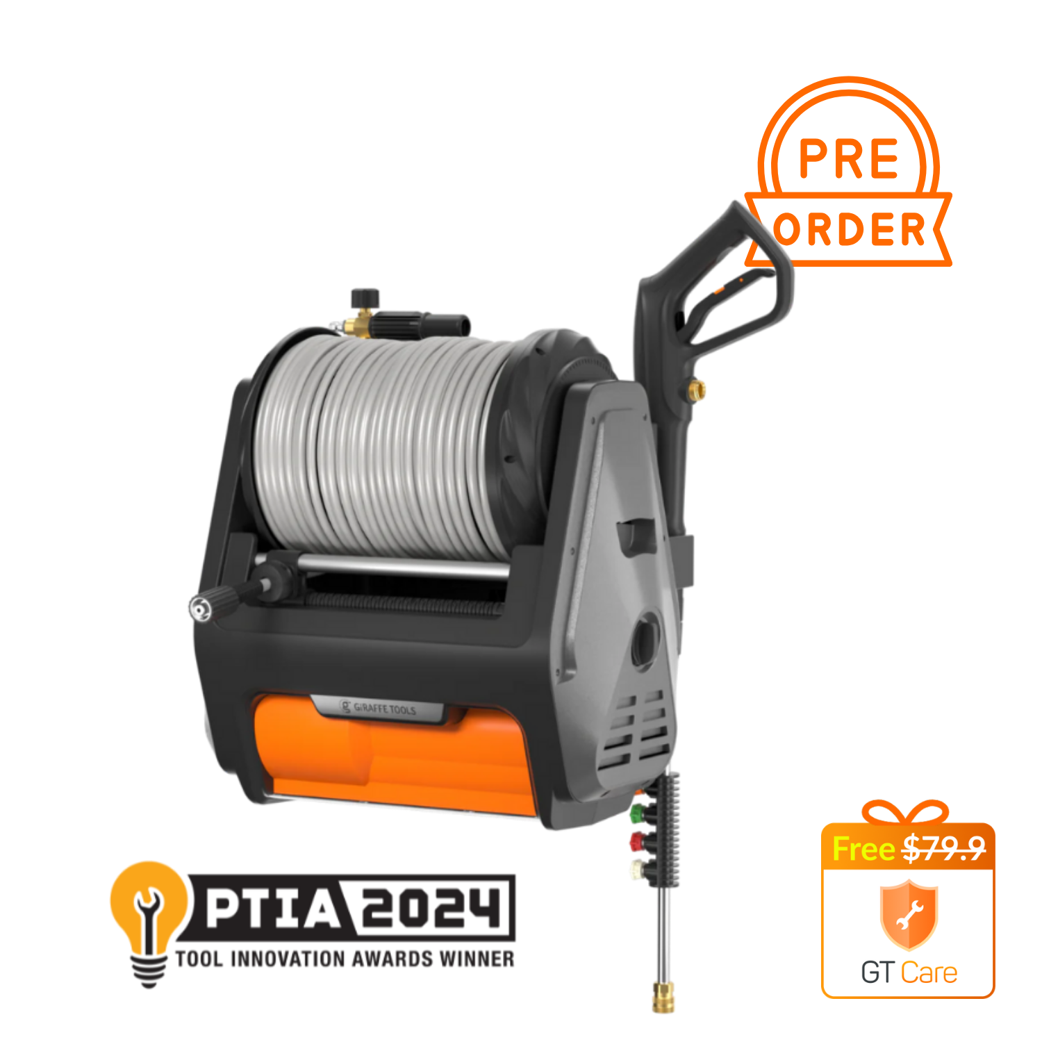 Grandfalls Pro Wall Mounted Pressure Washer | Giraffe Tools