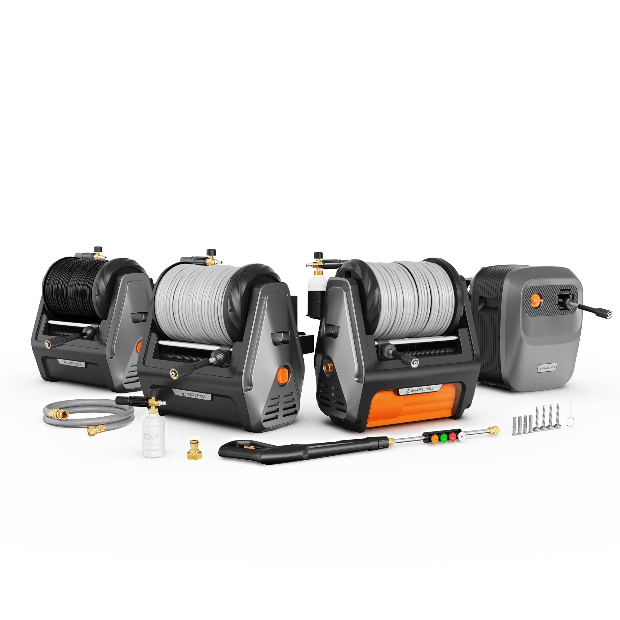 Grandfalls Retractable Pressure Washer - All Models | Giraffe Tools