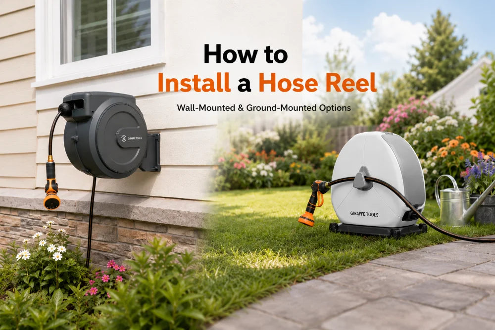 Wall-Mounted Hose Reel and Freestanding Hose Reel
