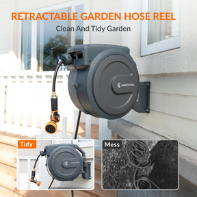 Retractable Garden Hose Reel-5/8in-115ft