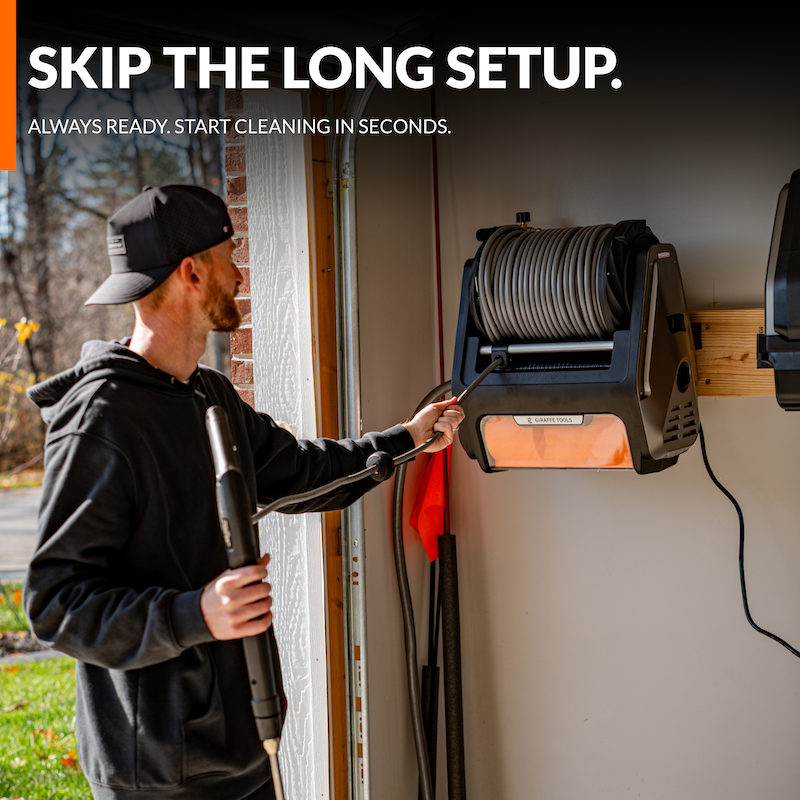 Giraffe Tools Pressure Washer Pro No More Tangled Hoses Features
