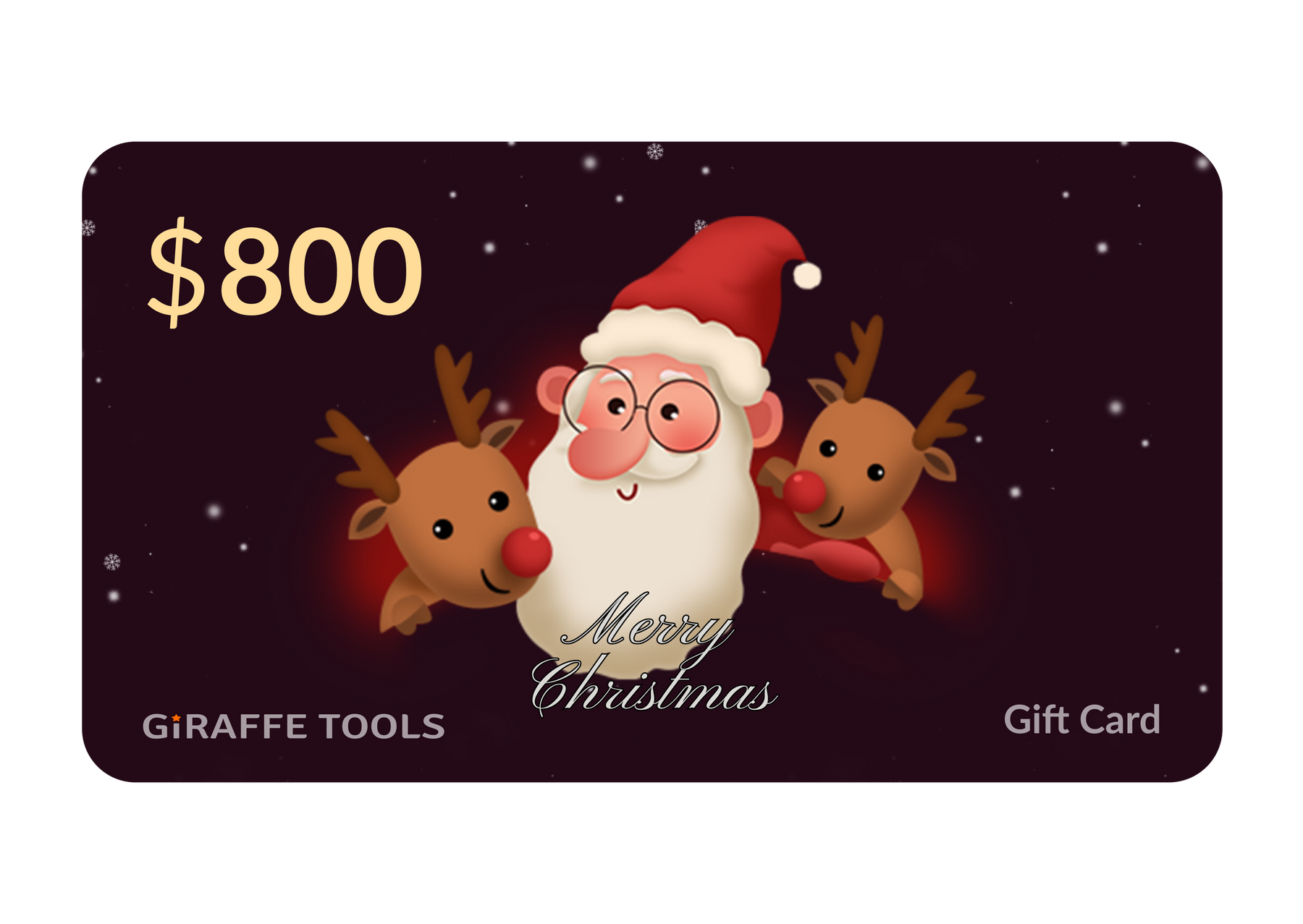 Giraffe Tools Christmas Gift Card