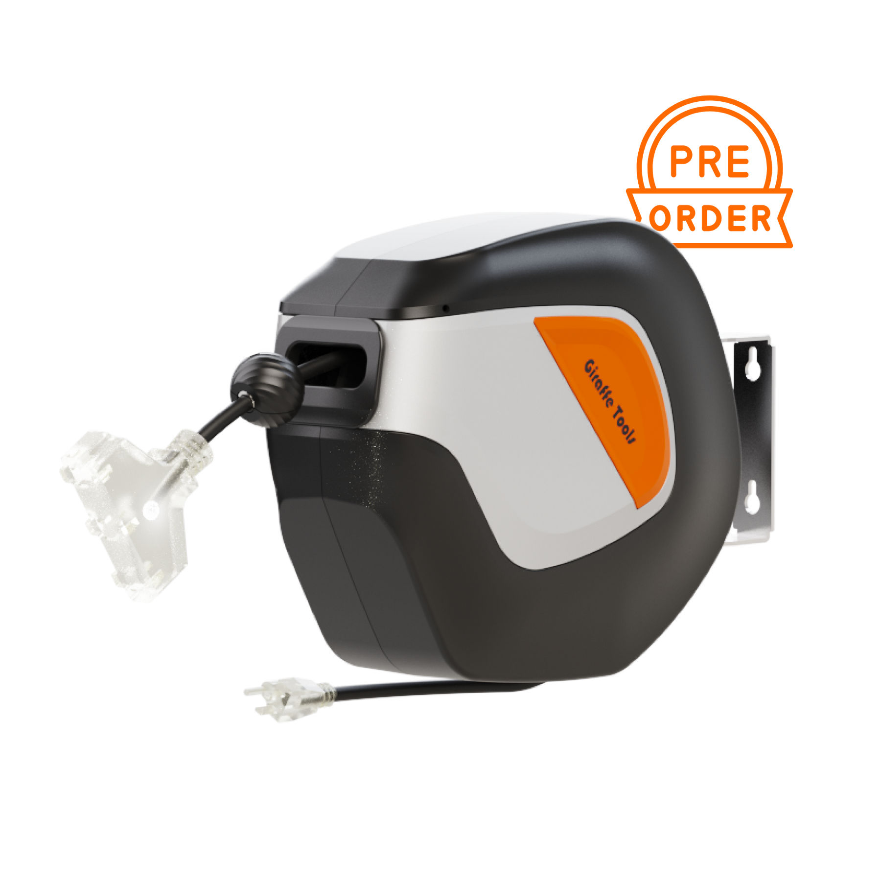 Retractable Extension Cord Reel-50ft-12/16 AWG