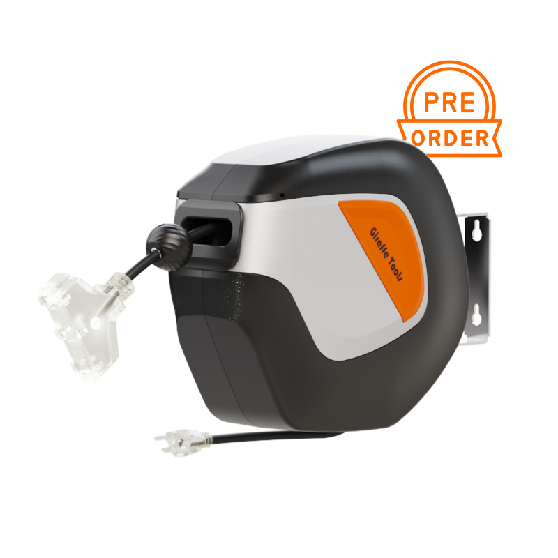 Retractable Extension Cord Reel-50ft-12/16 AWG