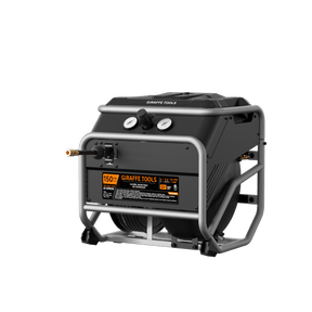 Giraffe Tools FlexReel retractable air compressor with integrated hose reel