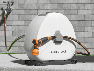 Giraffe Tools Ground-Mounted Retractable Hose Reel