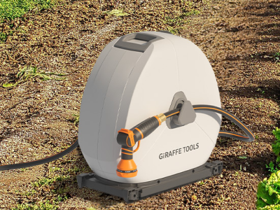 Giraffe Tools Ground-Mounted Retractable Hose Reel