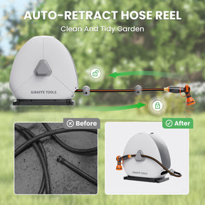 Giraffe Tools Ground-Mounted Retractable Hose Reel