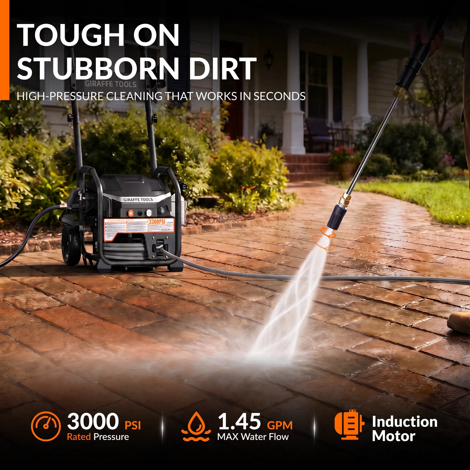 Giraffe Tools Crossfalls Retractable Pressure Washer Max Features