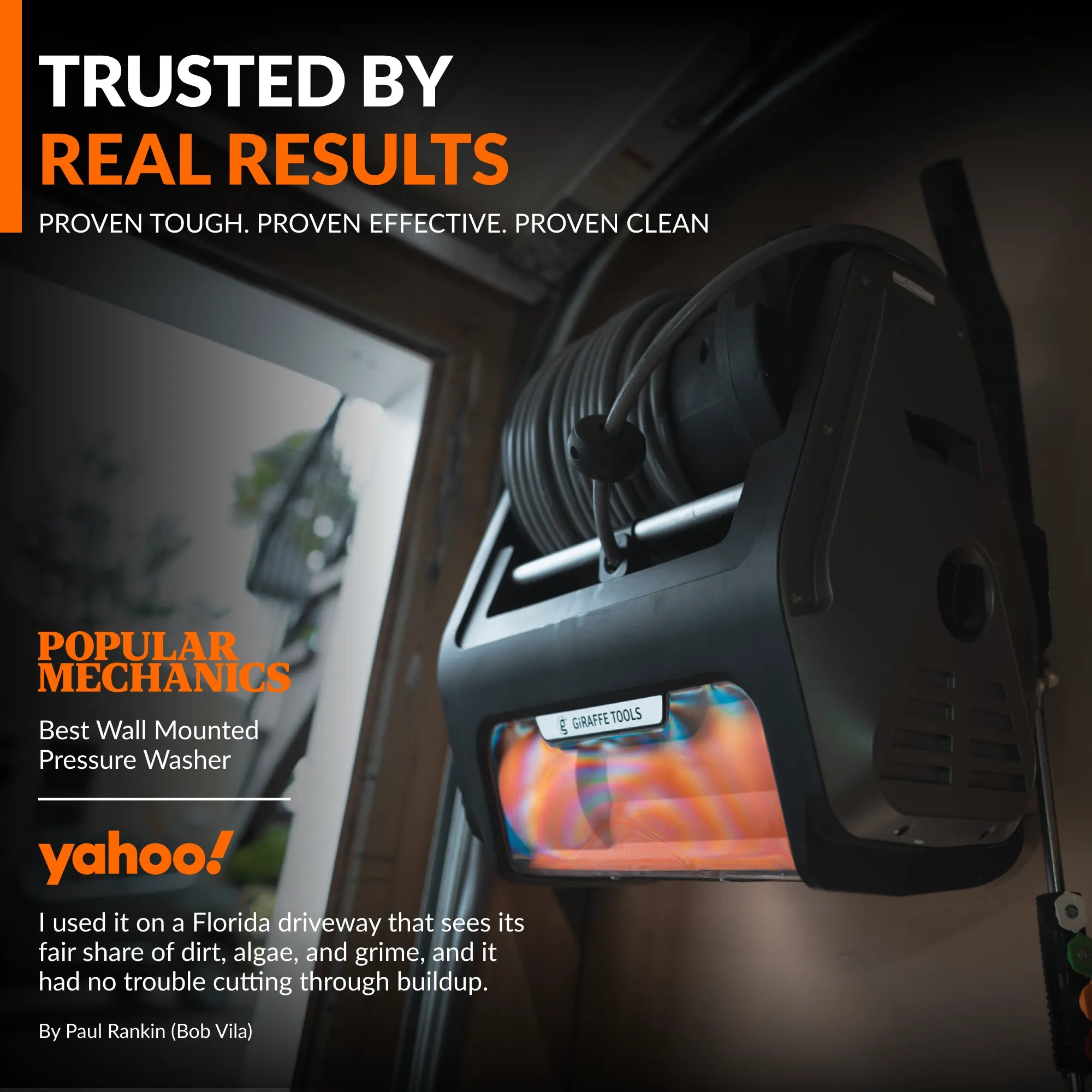 Giraffe Tools Pressure Washer Pro Media Endorsement Features