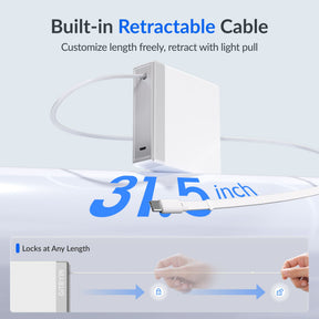 Gitryin Retractable 140W Fast Charger - USB-C Cable
