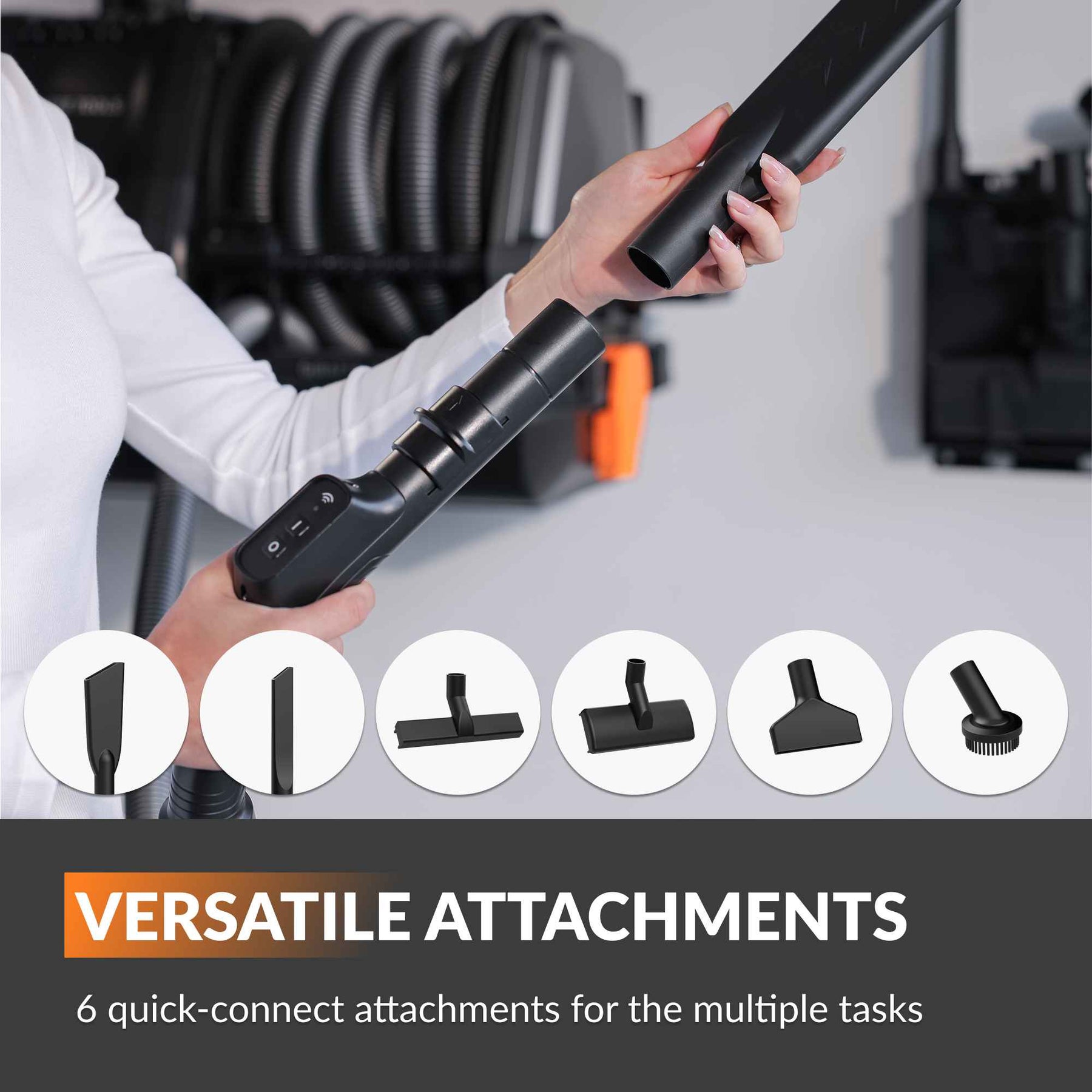 Grandstorm Retractable Vacuum Cleaner 6 Attachments