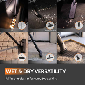 Grandstorm Retractable Vacuum Cleaner Wet&Dry Versatility Features