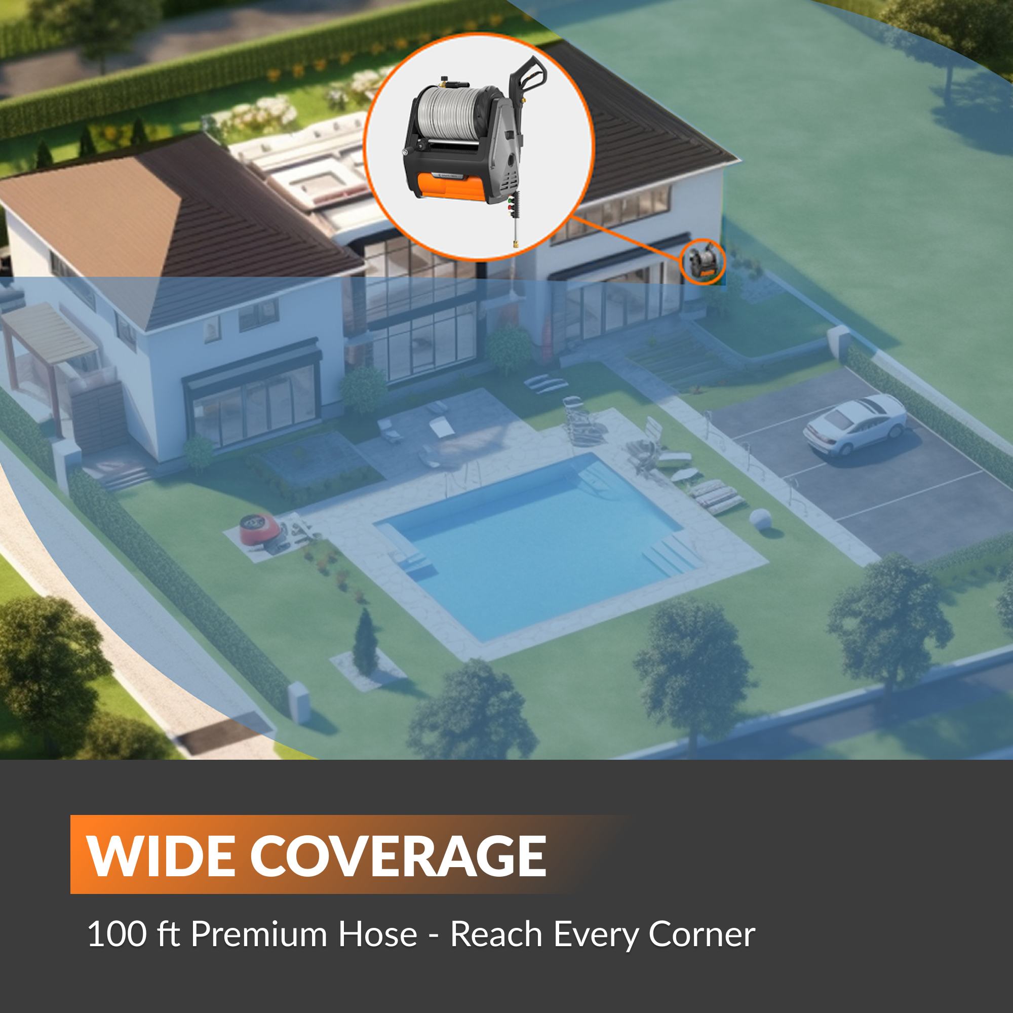 Grandfalls Retractable Pressure Washer PRO Features