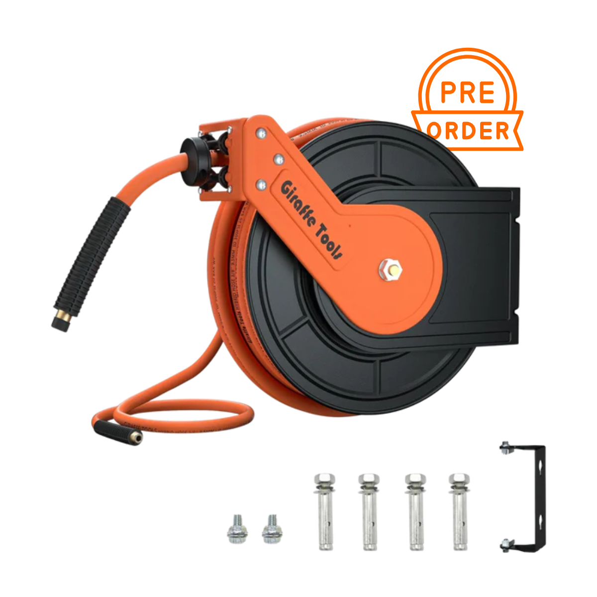 Retractable Air Hose Reel-Alloy Steel Reel-3/8in-50ft