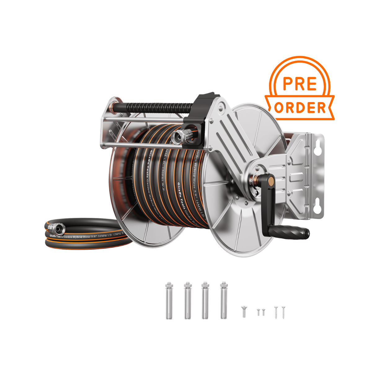 Wall Mounted Hose Reel-Stainless Steel