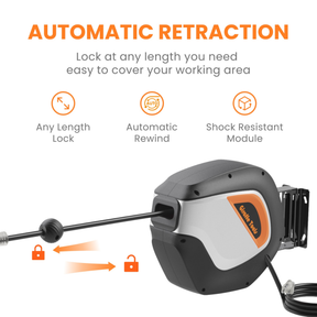 Retractable Extension Cord Reel-50ft-12AWG