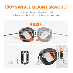 Retractable Extension Cord Reel-50ft-12AWG