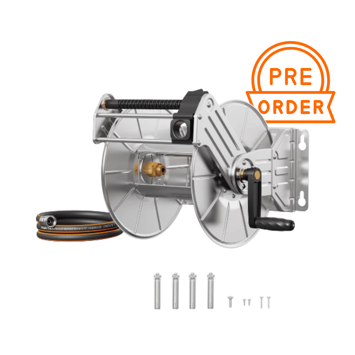 Wall Mounted Hose Reel-Stainless Steel