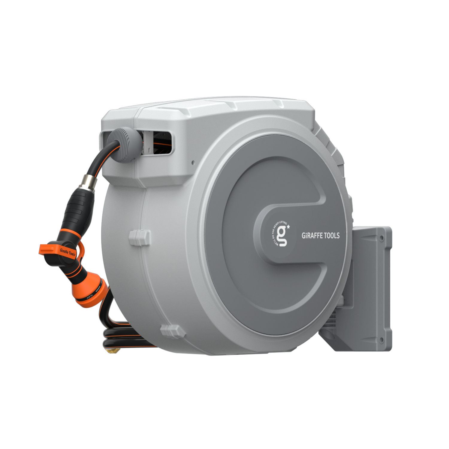 Retractable Garden Hose Reel-1/2in-130ft Metal Bracket