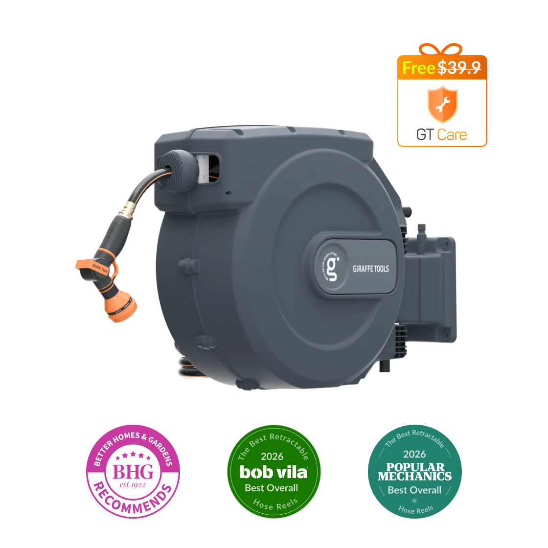 Retractable Garden Hose Reel-5/8in-115ft