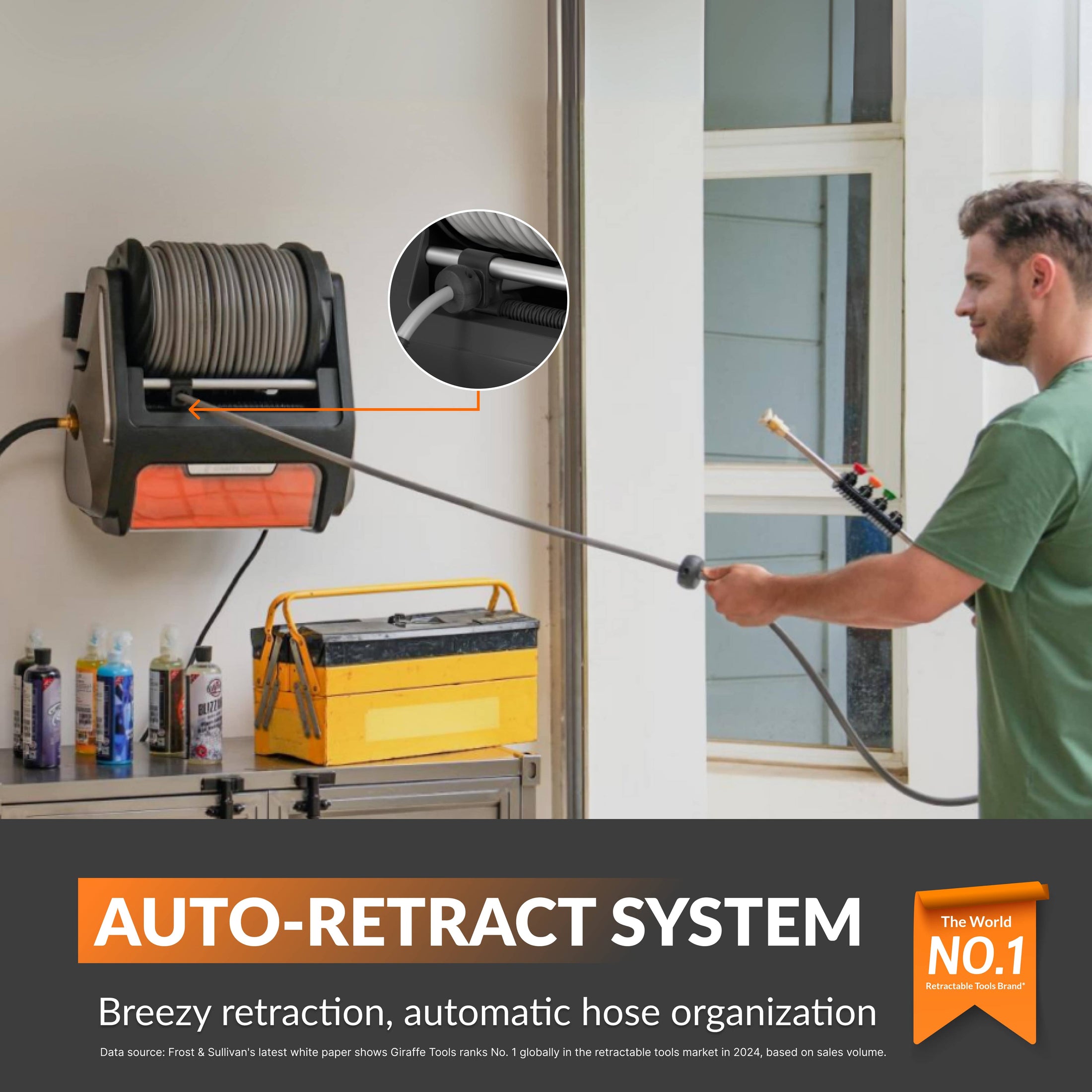 Grandfalls Retractable Pressure Washer PRO Featurees