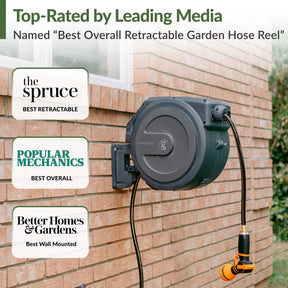 Giraffe Tools Retractable Garden Hose Reel-1/2in-100ft Features top-rated media recognition