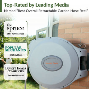 Giraffe Tools Retractable Garden Hose Reel-5/8 in-65ft Features top-rated media recognition