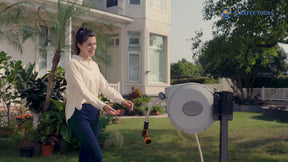 Retractable Garden Hose Reel 65ft Garden Retractable Hose Reel-5/8in-65ft - Giraffe Tools Videos