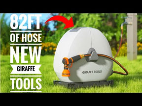 Ground-Mounted Retractable Hose Reel-1/2in-82ft